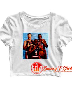 1992 Olympic Dream Team Larry Bird Michael Jordan Ervin Magic Johnson Crop Top Shirt