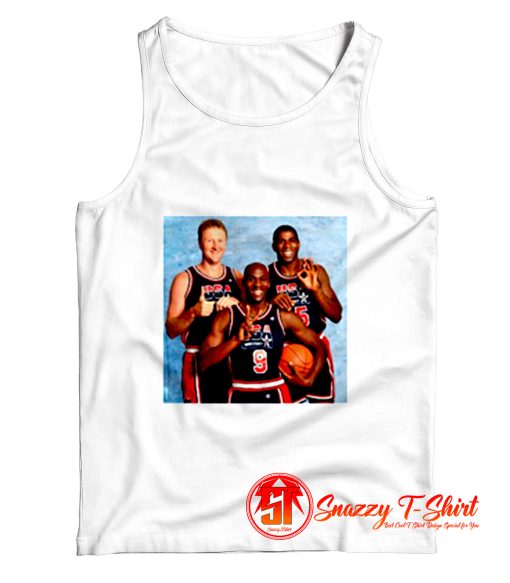 1992 Olympic Dream Team Larry Bird Michael Jordan Ervin Magic Johnson Tank Top