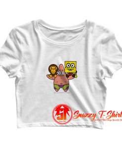 2008 Baby milo Bape X Spongebob Rare Crop Top Shirt