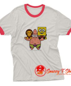 2008 Baby milo Bape X Spongebob Rare Ringer Tee