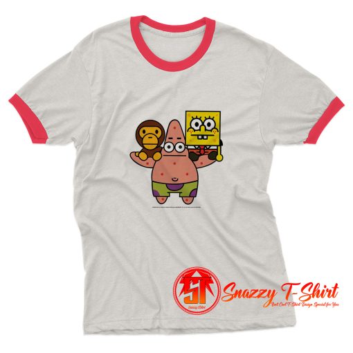 2008 Baby milo Bape X Spongebob Rare Ringer Tee