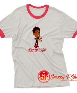 21 Savage Anime Cartoon Ringer Tee