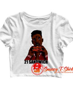 21 Savage Eating a Sandwich Crop Top Shirt