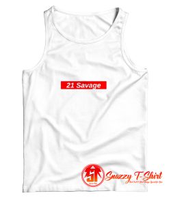 21 Savage Red Box Logo Tank Top