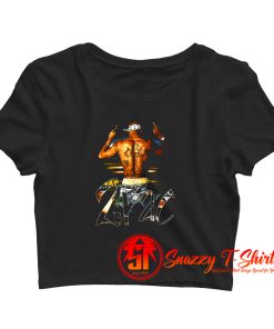 2pac Middle Fingers Rap Crop Top Shirt