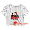 6ft Back Or 6ft Under Mask Gun Crop Top Shirt