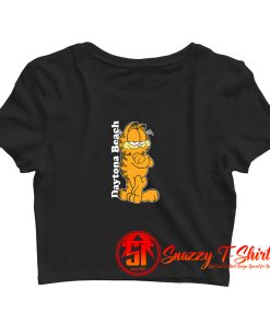 80s Garfield Cartoon Daytona Beach Florida Crop Top Shirt