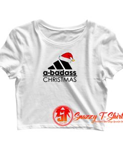 A badass Christmas Adidas Logo Christmas Parody Crop Top Shirt