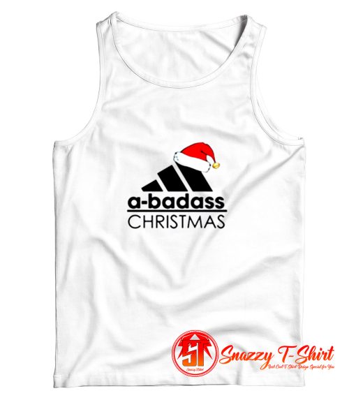 A badass Christmas Adidas Logo Christmas Parody Tank Top