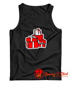 A pile of wrapped gifts in red and silver Tank Top