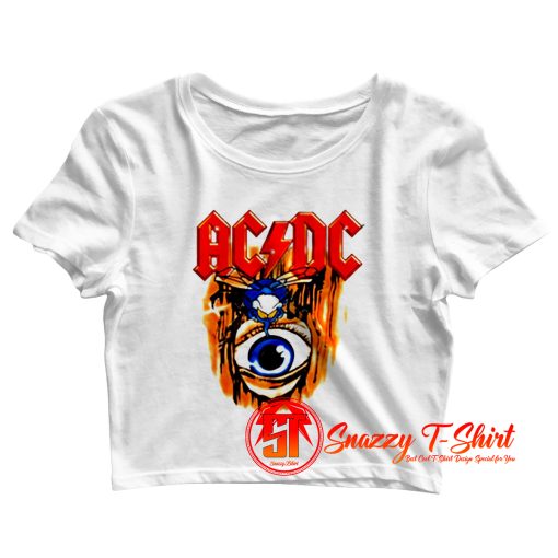 ACDC Fly on the Wall Album Cover Crop Top Shirt