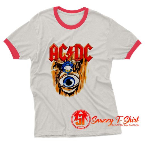 ACDC Fly on the Wall Album Cover Ringer Tee