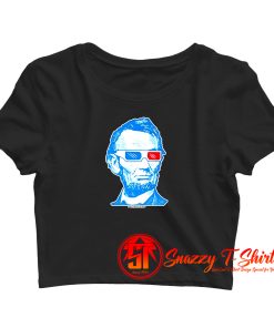 Abraham Lincoln 3D Glasses Crop Top Shirt