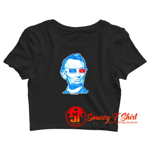 Abraham Lincoln 3D Glasses Crop Top Shirt