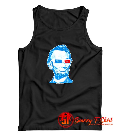 Abraham Lincoln 3D Glasses Tank Top