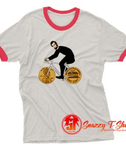 Abraham Lincoln Riding Bike Ringer Tee