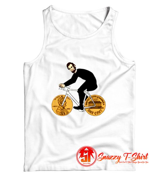 Abraham Lincoln Riding Bike Tank Top