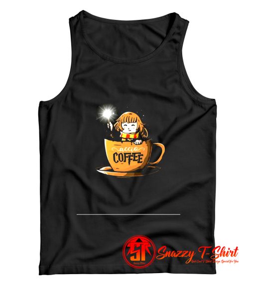 Accio Coffee Cute Wizard In A Coffee Cup Harry Potter Tank Top