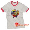 Acid Dripping Smiley Face Tie Dye Ringer Tee