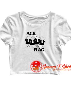 Ack Flag Black Flag Cathy Mash Up Parody Crop Top Shirt