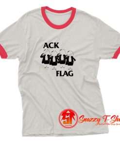 Ack Flag Black Flag Cathy Mash Up Parody Ringer Tee