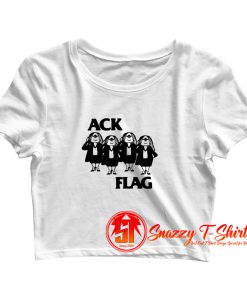 Ack flag funny black flag Crop Top Shirt