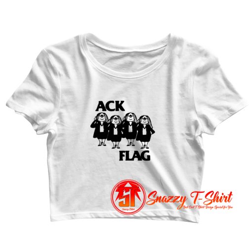 Ack flag funny black flag Crop Top Shirt