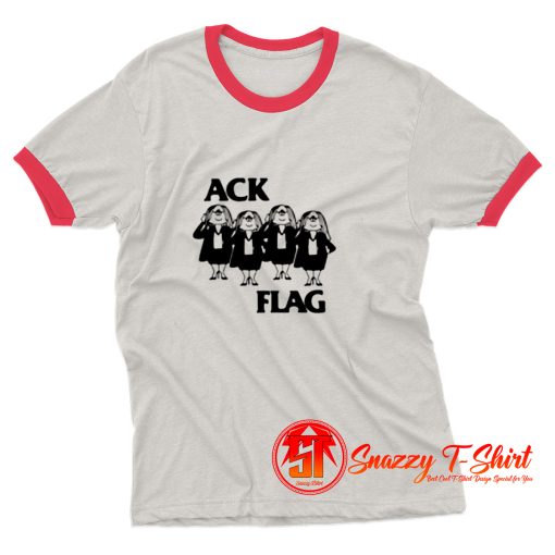 Ack flag funny black flag Ringer Tee