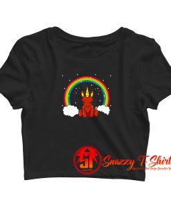 African Unicorn Crop Top Shirt