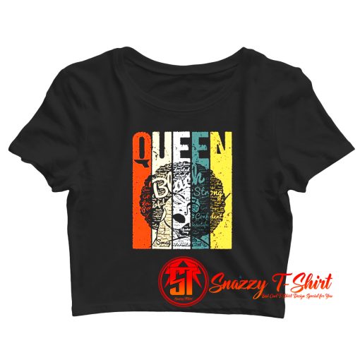 Afro Black Queen Crop Top Shirt