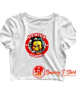 Albert Einstein Genius At work Physicists Crop Top Shirt