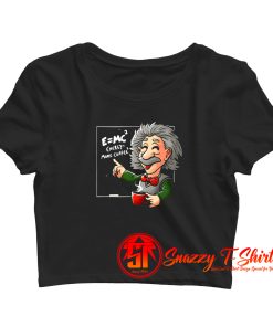 Albert Einstein Physicist Coffee Equation Crop Top Shirt