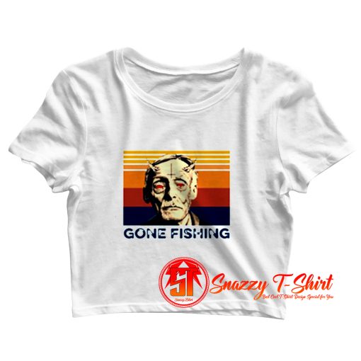 Albert Fish Gone Fishing Crop Top Shirt