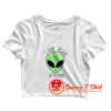 Alien Dont believe in humans Crop Top Shirt