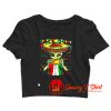 Alien Eating Taco Crop Top Shirt