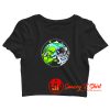 Alien Peace Sign Crop Top Shirt