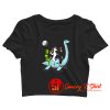 Alien Unicorn Bigfoot Riding Loch Ness Monster Crop Top Shirt