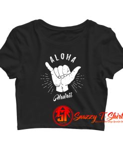 Aloha Hawaii Hand Crop Top Shirt