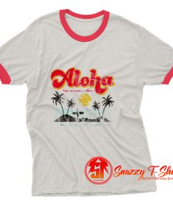 Aloha Keep Our Oceans Clean Ringer Tee