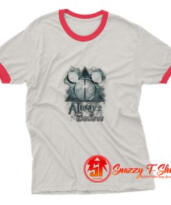 Always Believe Mickey Mouse Harry Pother Ringer Tee