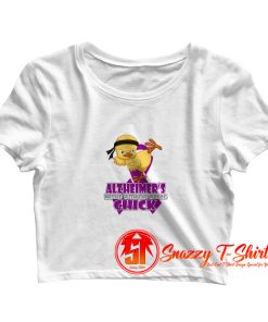 Alzheimer2019s Wrong Chick Yellow Art Crop Top Shirt