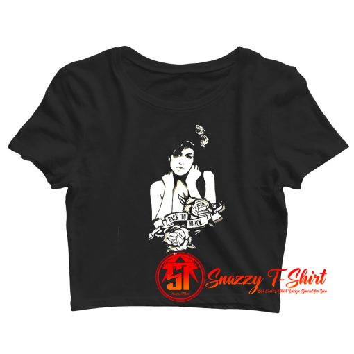 Amy Winehouse Back to Black Crop Top Shirt