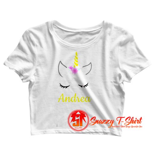 Andrea Unicorn Crop Top Shirt