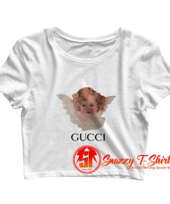 Angel Baby Painting Gucci Crop Top Shirt