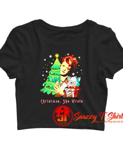 Angela Lansbury Christmas She Wrote Crop Top Shirt