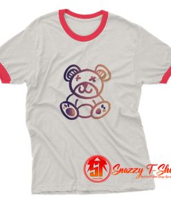 Animal Colorful Teddy Bear Cute Ringer Tee