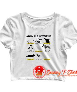 Animals of The World Crop Top Shirt