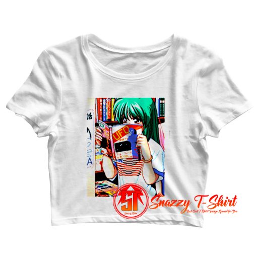 Anime Girl Aesthetic Waifu Kawaii Vaporwave Game Art Pixelart 8bit Hot Sexy Manga Japan Japanese Crop Top Shirt