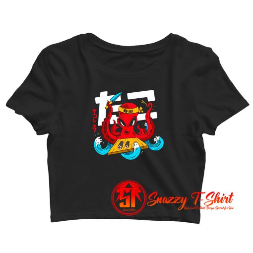 Anime Octopus Sushi Chef Crop Top Shirt