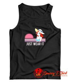 Anime Pink Retro Girl with Face Mask Tank Top